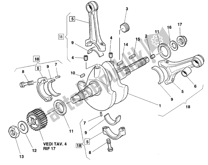 Todas las partes para Cigüeñal de Ducati Supersport 900 SS 1997